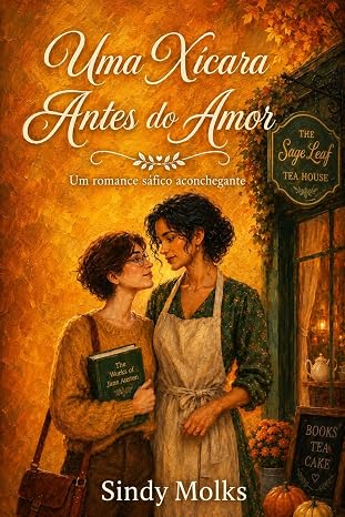 Capa de Uma Xícara Antes do Amor: Um romance lésbico cozy sobre recomeços, xícaras servidas na hora certa e senhorinhas que acreditam demais em finais felizes.